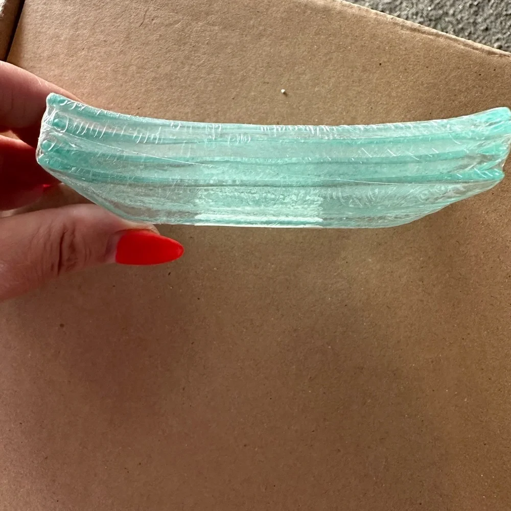 Pier 1 Set of 3 glass soap dishes,